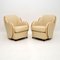 Art Deco Burr Maple Cloud Back Armchairs by Epstein, Set of 2 1