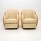 Art Deco Burr Maple Cloud Back Armchairs by Epstein, Set of 2 3