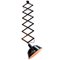 Lámpara colgante de tijera industrial vintage esmaltada en negro, Imagen 4