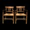 Deutsche gedrehte Bobbin Beistellstühle mit geflochtenen Sitzen, 2er Set 1