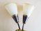 Goldene Wandlampe aus Messing & Glas, 1950er 5