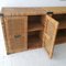 Vintage Woven Rattan Cabinets with Brass Door Pulls, USA, 1970s or 1980s, Set of 3 7