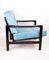 Vintage Turquoise Armchair by Z. Baczyk, 1970s 9