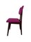 20th Century Restored Chairs in Fuchsia Wool and Wood, 1960s, Set of 6 4