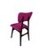 20th Century Restored Chairs in Fuchsia Wool and Wood, 1960s, Set of 6 3