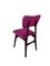 20th Century Restored Chairs in Fuchsia Wool and Wood, 1960s, Set of 6, Image 3