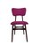 20th Century Restored Chairs in Fuchsia Wool and Wood, 1960s, Set of 6 1