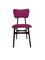 Chaises 20ème Siècle Restaurées en Laine Fuchsia et Bois, 1960s, Set de 6 1