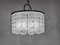 Mid-Century Glass and Chrome Chandelier, 1960s, Image 4