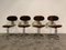Vintage Italian Chrome Dining Chairs by Giotto Stoppino, 1960s, Set of 4 2