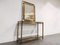 Brass Console Table with Mirror, 1970s, Set of 2 2