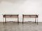 Mid-Century Faux Leather Console Tables in the Style of Jacques Adnet, 1960s, Set of 2 3