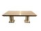 Vintage Acrylic Glass, Brass and Travertine Dining Table, 1970s 2