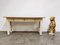 Vintage Travertine and Bamboo Console Table, 1980s 2