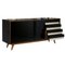 Black Lacquered Glass Sideboard by Jiří Jiroutek, Czechoslovakia, 1960s 3