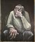Julian Dyson, uomo seduto, dipinto ad olio, 1990, Immagine 1