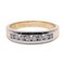 18k Two-Tone Gold Riviera Ring with Diamonds, 1970s 1