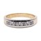 18k Two-Tone Gold Riviera Ring with Diamonds, 1970s, Image 1