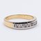 18k Two-Tone Gold Riviera Ring with Diamonds, 1970s, Image 3