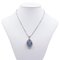 Vintage 14k White Gold Necklace with Triplet Opal Pendant and Diamonds, Image 1