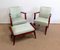 Art Deco Bridge Armchairs and Stool, 1940s, Set of 3, Image 1