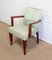 Art Deco Bridge Armchairs and Stool, 1940s, Set of 3, Image 8