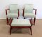 Art Deco Bridge Armchairs and Stool, 1940s, Set of 3, Image 2