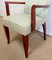 Art Deco Bridge Armchairs and Stool, 1940s, Set of 3, Image 17