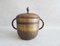Art Nouveau Brass Bowl Pot with Glass Insert from WMF 1