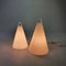 Ilu Opaline Glass Teepee Lamps, 1980s, Set of 2 3