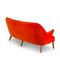 Mid-Century Velvet Orange 3-Seater Sofa from CFC Silkeborg, 1960s 6