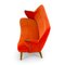 Mid-Century Velvet Orange 3-Seater Sofa from CFC Silkeborg, 1960s 7