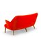 Mid-Century Velvet Orange 3-Seater Sofa from CFC Silkeborg, 1960s, Image 4