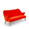 Mid-Century Velvet Orange 3-Seater Sofa from CFC Silkeborg, 1960s, Image 1
