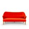 Mid-Century Velvet Orange 3-Seater Sofa from CFC Silkeborg, 1960s, Image 2