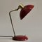 Lampada da scrivania Art Déco rossa e dorata, anni '50, Immagine 3