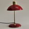 Lampada da scrivania Art Déco rossa e dorata, anni '50, Immagine 2