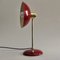 French Art Deco Red and Gold Desk Lamp, 1950s 7