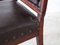 Leather Upholstered Mahogany Armchairs, Set of 2 5