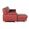 Red Wine Leather Corner Sofa from Puro 10