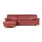 Red Wine Leather Corner Sofa from Puro 9