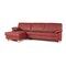 Red Wine Leather Corner Sofa from Puro 1