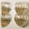 Large Brass Wall Lights with Glass Leaves by J.T. Kalmar, 1960, Set of 2 4