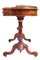 Escritorio antiguo en forma de riñón de madera nudosa de nogal, Imagen 7
