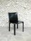 CAB 412 Stuhl aus schwarzem Leder von Mario Bellini für Cassina, 1970er 1