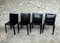 CAB 412 Chairs in Black Leather by Mario Bellini for Cassina, 1970s, Set of 4 2