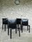 CAB 412 Chairs in Black Leather by Mario Bellini for Cassina, 1970s, Set of 4 10