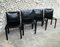 CAB 412 Chairs in Black Leather by Mario Bellini for Cassina, 1970s, Set of 4, Image 18