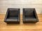 Space Group Black Leather Chairs by Jean Allemand, France, 1984 3