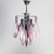 Vintage Chandelier with 6 Lights in Glass from Mazzega, 1970s 1